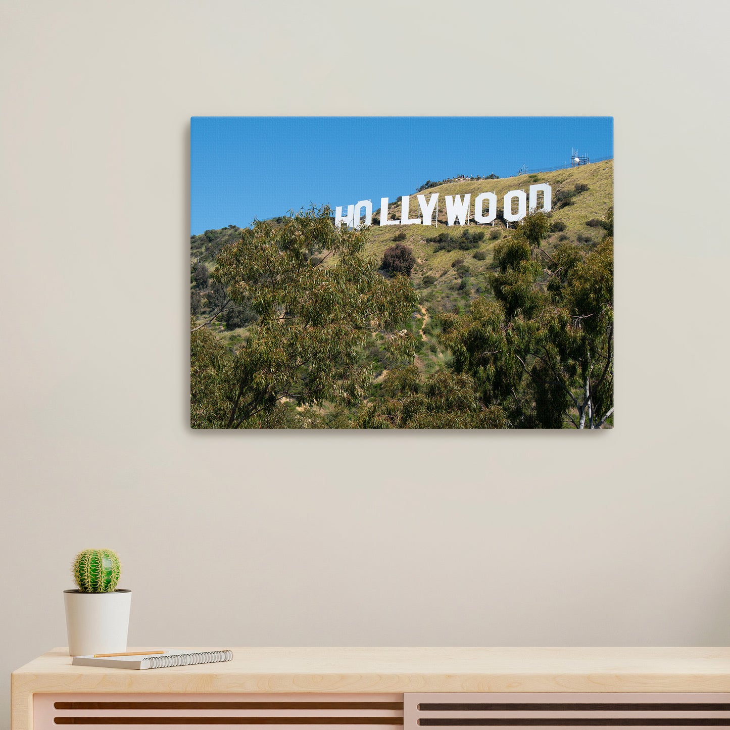 Hollywood Sign Stretched Canvas Print