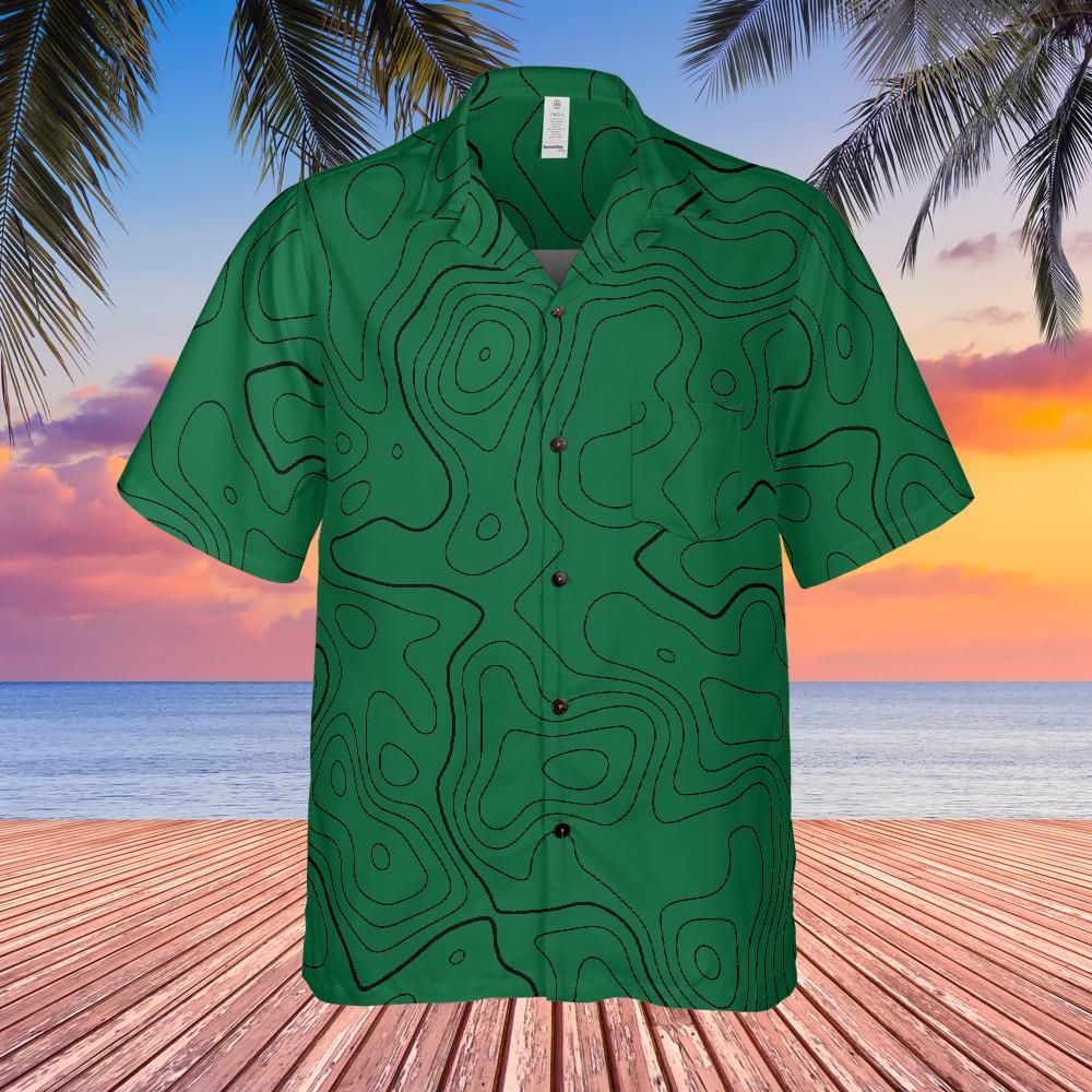 Grass All-over Print Pocket Regular Fit Hawaiian Shirt