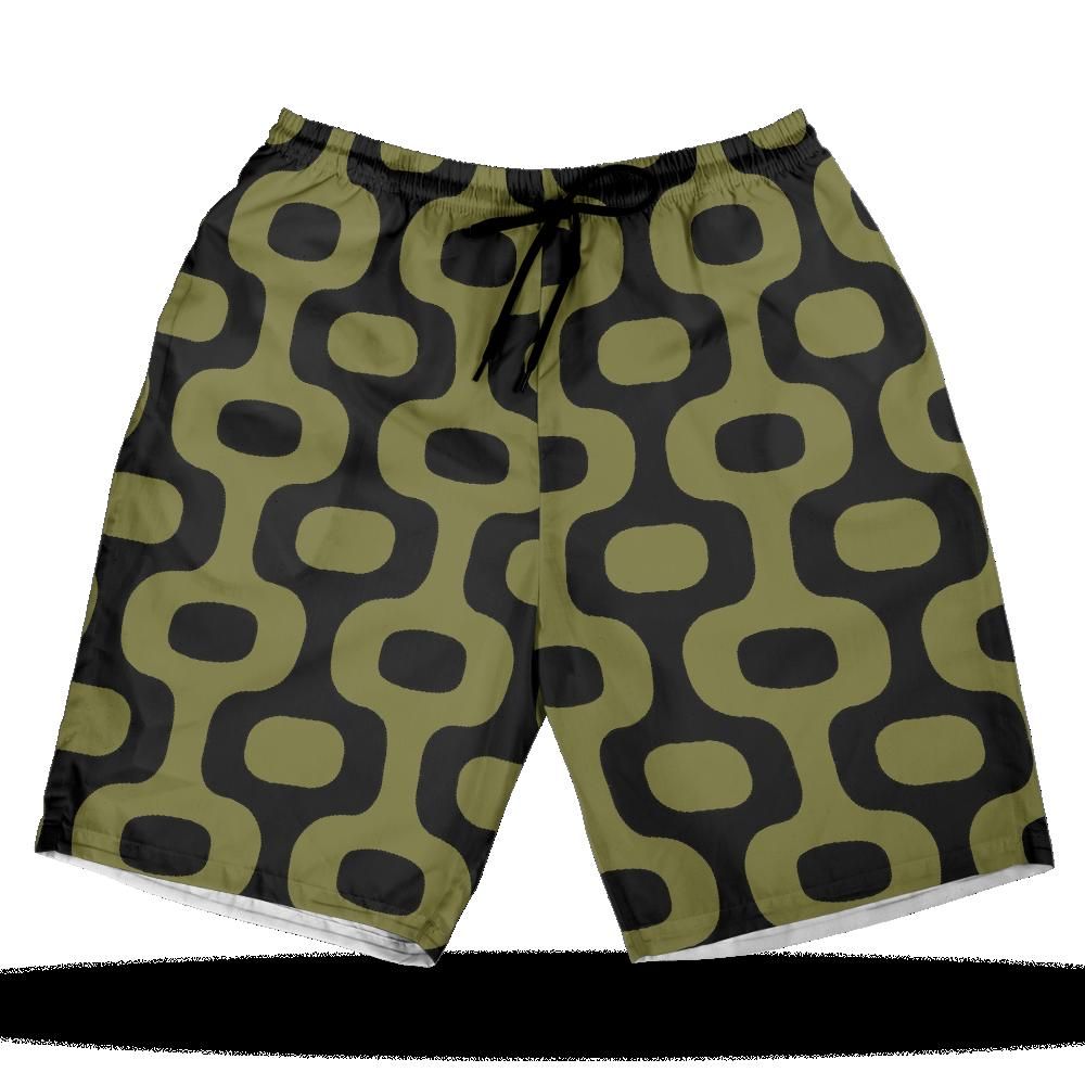 Olive Morocco All-over Print Hawaiian Shorts