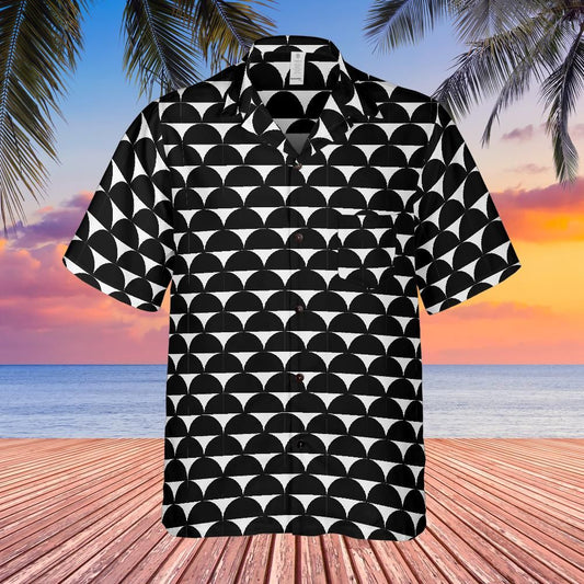 Bauhaus Moon All-over Print Pocket Regular Fit Hawaiian Shirt