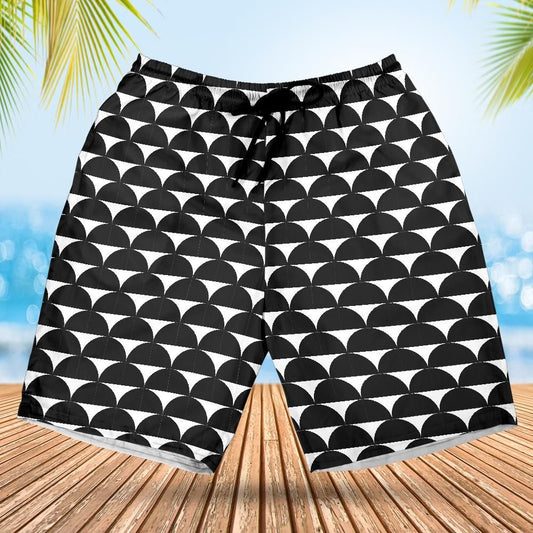 Bauhaus Moon All-over Print Hawaiian Shorts