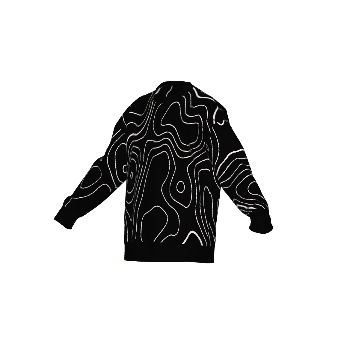 Night Map Print Sweater