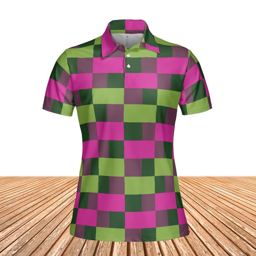 SHE-EO Pixel Print Women's Polo Shirt (Lightweight)